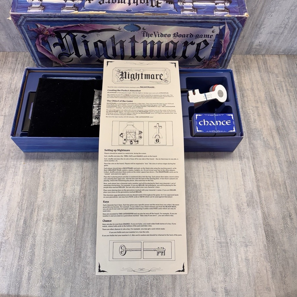 100% COMPLETE Nightmare Series Video Board Game Set 1,2,3 & 4 VHS - Picture 9 of 16